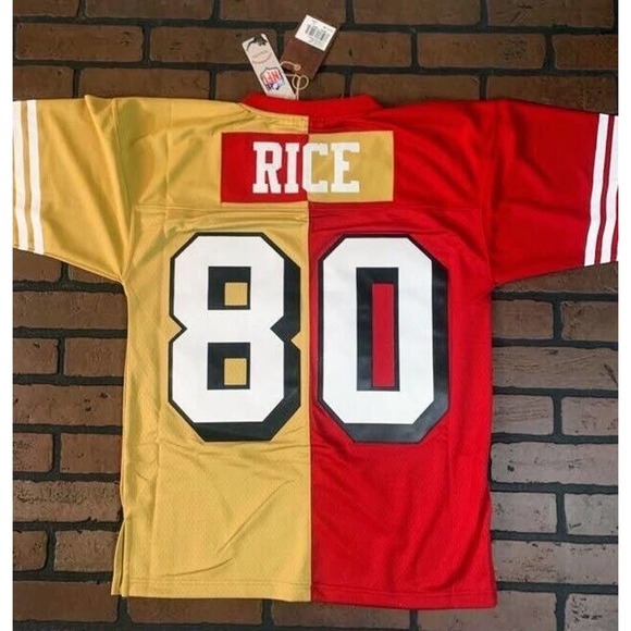 JERRY RICE 1994 Mitchell & Ness Split Legacy Football Jersey ~Never Worn~ - Picture 5 of 7